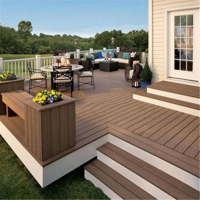 150*25mm Ash Wood Plastic Composite WPC Decking Superior for Garden/Exterior Flooring 목재 플라스틱 합성 WPC 데킹 우월성 정원 / 외부 바닥