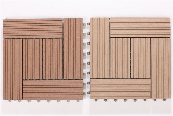 나무 곡물 패턴 WPC 실내 데킹 바닥 타일 합성 나무 플라스틱 복합