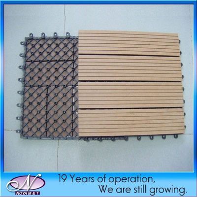 나무 곡물 패턴 WPC 실내 데킹 바닥 타일 합성 나무 플라스틱 복합