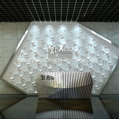 기업 이미지 벽 배경에 맞춘 500mmx500mm 방화성 3D PVC 패널