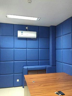 회의실 장식 정면 가장자리 유리섬유 음향 벽 패널 B2 방화성 등급
