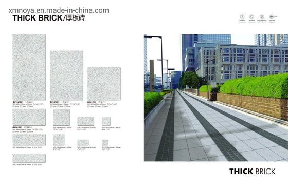 두꺼운 벽돌 블록 회색 세라믹 포장 타일